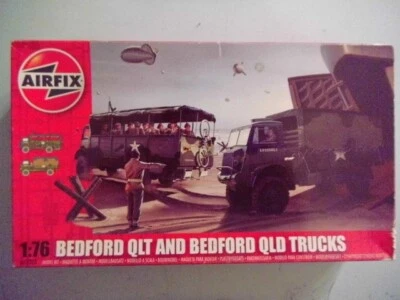 AIRFIX   1/76  BEDFORD QLT E BEDFORD QLD TRUCKS (2 KIT IN BOX) NEW SEALED - Immagine 1 di 4