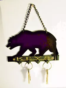 SOPORTE LLAVE OSO COLGANTE LLAVE COLLAR PENDIENTE CADENA GANCHO REGALO ARTE PARED - Imagen 1 de 1