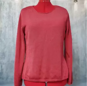 Talbots Fall orange red long sleeved sweater size L women - Picture 1 of 12