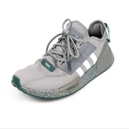 Scarpe da corsa Adidas uomo grigio screpolato verde collegiale NMD R1 V2 taglia 6