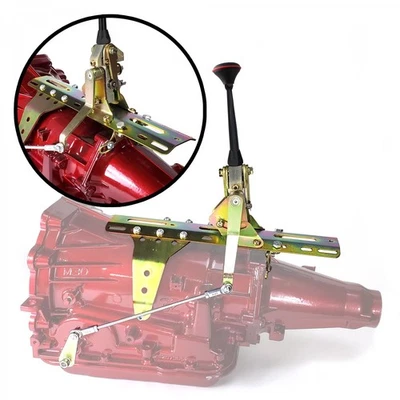 Kit de palanca de cambios de transmisión de cambio lateral con 6 brazos negros para Ford C4 Foto 1 de 4