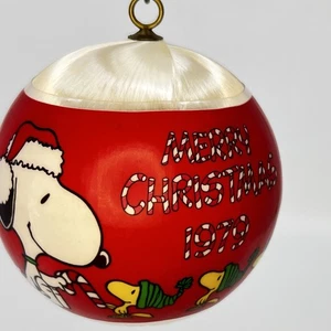 Vintage Snoopy and Woodstock Silk plastic Ornament 1960s - Picture 1 of 6