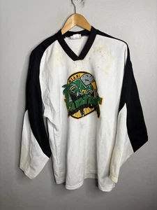 Maglia maglia hockey Miami Manatees vintage uomo grande nera bianca NCAA anni 90 - Foto 1 di 9