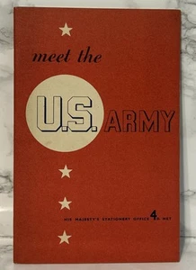 WW2 Meet The US Army  Publication Booklet 1943 Scarce U.K. Publication - Picture 1 of 14