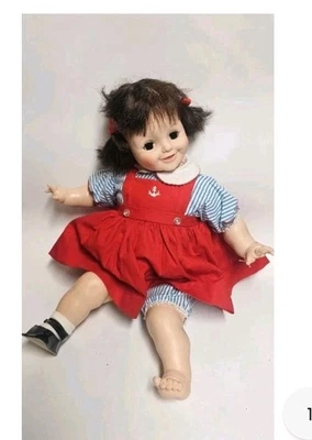 Muñeca bebé vintage Madame Alexander “Happy” 5570 1970 niña morena 18" Foto 1 de 4