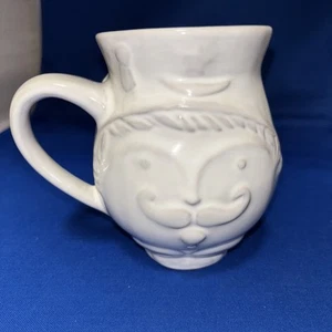 Jonathan Adler Utopia Mug Ceramic Pottery Two Faces Lion / Tamer SIGNED - Picture 1 of 8