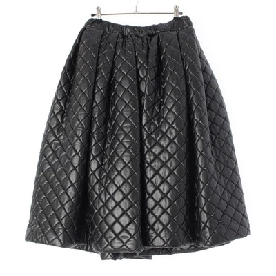 COMME des GARCONS AD2022 Imitación Cuero Acolchado Acampanado Falda GJ-S024 Negro XS Foto 1 de 4