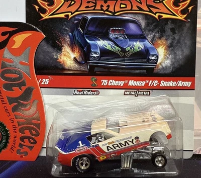 Chevy Monza F/C-Snake-Army*Hot Wheels Drag Strip Demons 🔥 Combined Shipping - Image 1 of 4