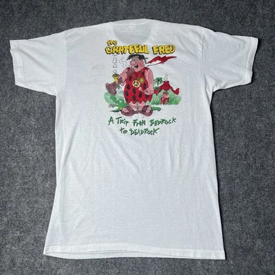 Vtg Grateful Dead Flintstones Parody T-shirt Mens L Weed Band Tee Single Stitch - Image 1 of 4