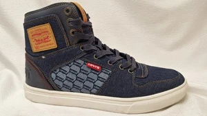Levi's Shoes Men's Size 9 501 Denim Blue High Top Canvas Sneakers - Picture 1 of 9