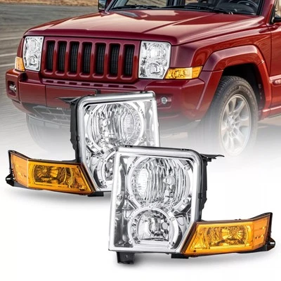 Conjunto de par de faros izquierdo y derecho para Jeep Commander 2006-2010 halógeno nuevo Foto 1 de 4