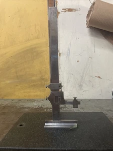 Brown And Sharpe No 585 12” Vernier Height Gage With Clamp - Picture 1 of 3