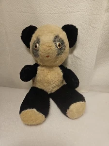 Orso panda di peluche vintage animale giocattolo anni '50-60 - Foto 1 di 12