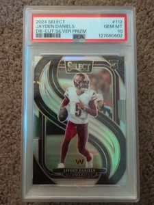 Panini Select 2024 - Premier Level Jayden Daniels #112 Silver Prizm troquelado (RC) - Imagen 1 de 2