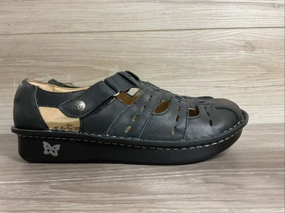 Alegria PG Lite Pesca Sandalia Negra Mujer Talla 39 EE. UU. 8,5 Cuero Pescador Foto 1 de 4