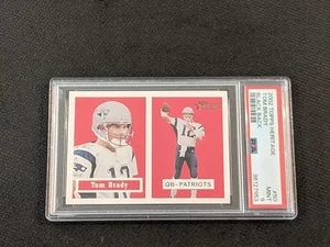 2002 Topps Heritage Tom Brady Black Back PSA 9 Mint Card #50 New England HOF - Picture 1 of 5