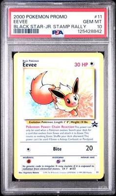 PSA 10 Eevee JR Stamp Rally Black Star Promo #11 Pokémon 2000 - Image 1 of 2