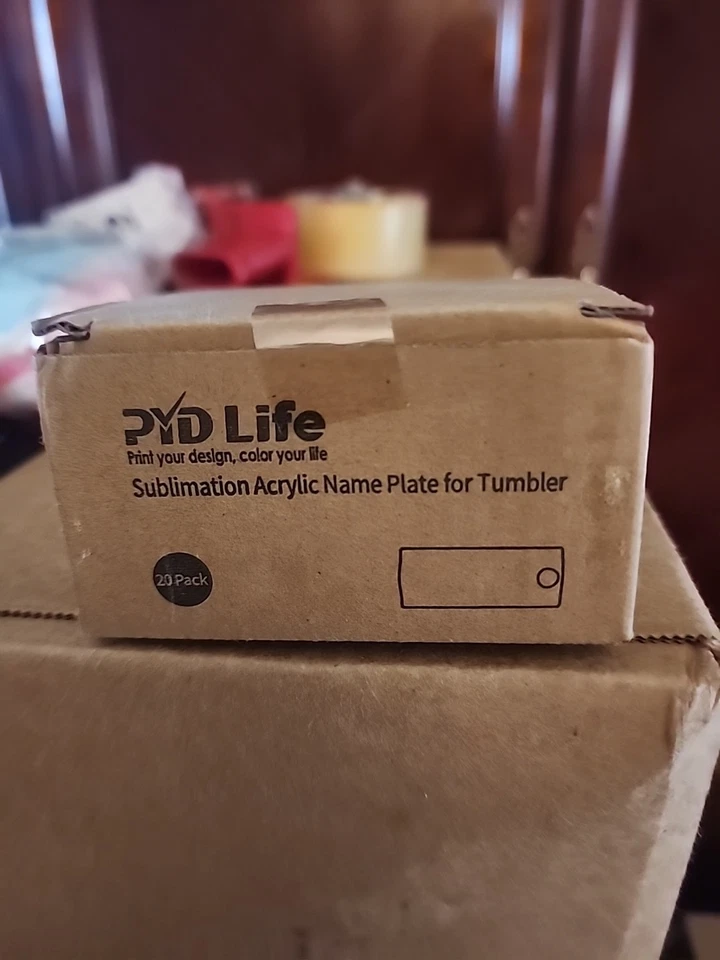 Placa de identificación acrílica de sublimación PYD Life para taza Stanley paquete de 20 Foto 1 de 1