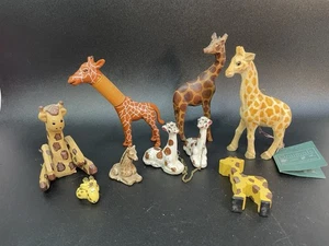 Giraffe Collectors Lot Of 9 Figures Toys Collectibles Fidget Shelf Sitter - Picture 1 of 9