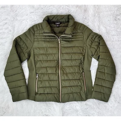 CI SONO верхняя одежда оливковый зеленый пуховик куртка женщин размер большой золото оборудование - Изображение 1 из 4