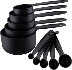 Set 10 misurini e cucchiai in plastica per cottura e cucina, metri incisi - Foto 1 di 8