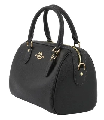 ТРЕНЕР Rowan сумка черная изысканная шагреневая кожа (новый с Ярлыками) - Изображение 1 из 4