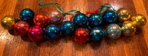 Vintage Retro Weihnachtsschmuck Glas Set 17 1,75" Retro Shiny Brite - Bild 1 von 6