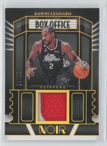 2022-23 Panini Noir Box Office Prime Game Used Jersey Kawhi Leonard 04/10 PW1
