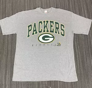 VTG Green Bay Packers Shirt Mens XL 1998 Riddell Gray Knit USA NFL Textured Y2K - Picture 1 of 19