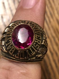 1977 27.8 gram 10K Gold UNIV. OF BALTIMORE Mens JENKINS COLLEGE CLASS RING Nice! - Picture 1 of 12