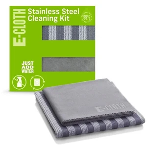 E-Tuch Edelstahl Reinigungsset Mikrofaser & Poliertuch 2-teiliges Set  - Bild 1 von 7