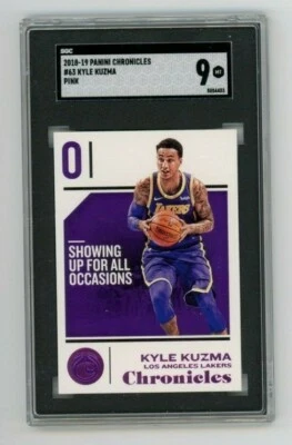 2018-19 Panini Chronicles Pink #63 Kyle Kuzma SGC 9 Mint Los Angeles Lakers - Image 1 of 2