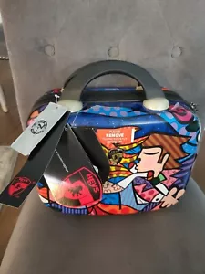 Britto Couple Kissing Train Case Heys USA Makeup Toiletry Overnight Polka Dot - Picture 1 of 15