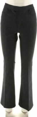 H Halston Bi-Stretch Full Length Flare Pants-Charcoal-Reg 0-NEW-A286220 - Image 1 of 2