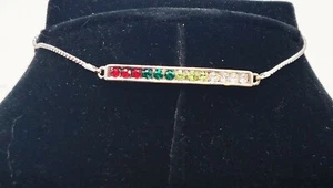 De colección IBB CN Tono Plateado Ajustable FELICES FIESTAS Pulsera Copo de Nieve Cuelga - Imagen 1 de 4