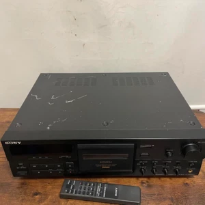 Sony TC-K222ESJ Cassette Tape Deck Noise Reduction Audio Black Remote Included - Picture 1 of 8