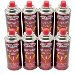 8 Oz Butane Fuel Canister Cartridge Safety Release Device 8-Pack Lightweight New - Picture 1 of 1