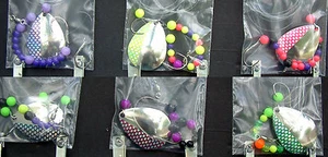 Colorado #6 Smooth Nickel Lake Erie Walleye Candy Worm Harness (6) Harnesses - Picture 1 of 1