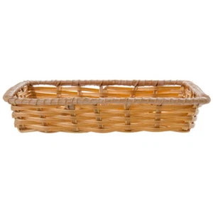 HUBERT Storage Basket Rectangular Natural - 10"L x 12"W x 2 1/2"H - Picture 1 of 3