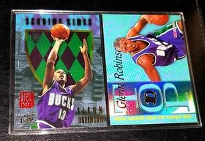 Carta GLENN ROBINSON (2) anni 90 INSERTI rara ULTRA SCORING KINGS HOOPS TOP 10 BUCKS - Foto 1 di 5