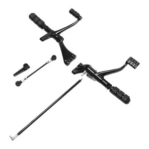 Black Forward Control Peg Levers Linkages For Harley Sportster XL 883 1200 04-13 - Picture 1 of 10