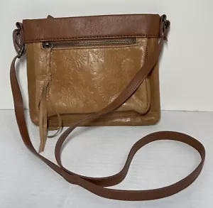 The Sak Sanibel Leather Embossed Mini Crossbody Bag EUC - Picture 1 of 10