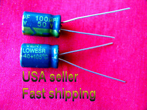 4 pcs - 100uf 50v electrolytic LOW ESR (L)