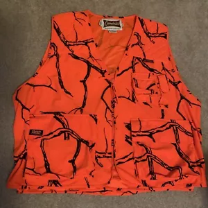 Gamehide 4XL Blaze Orange Camo Hunting Vest Hush Hide RN 8848 Style 201 Vietnam - Picture 1 of 19