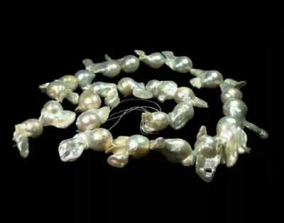 Collana in Perle e vere barocche da Donna di collier per Oro e o Argento pearl - Immagine 1 di 2