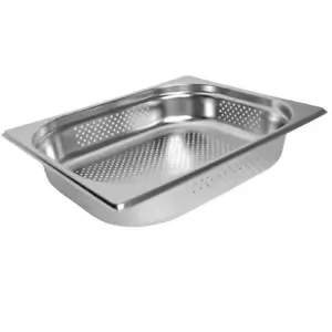 Chefset 5716 1/2 Medio Tamaño Perforado Acero Inoxidable Gastronorm Contenedor 65mm - Imagen 1 de 2