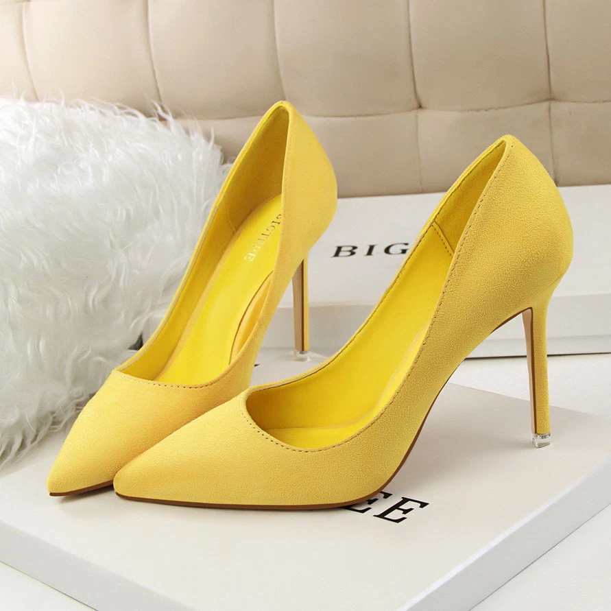 Women's Pointed Toe Slip On Stiletto High Heeled Classic Party Wedding Pumps - Image 1 of 4