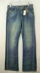 NEW Howe Mens 30 The Dean Flap Pocket Factory Distressed Denim Blue Jeans NWT - Picture 1 of 12