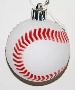 WEIHNACHTSSCHMUCK BASEBALL JE 1 BOX WEISS BALL ENGE STICHE HÄNGEND - Bild 1 von 1
