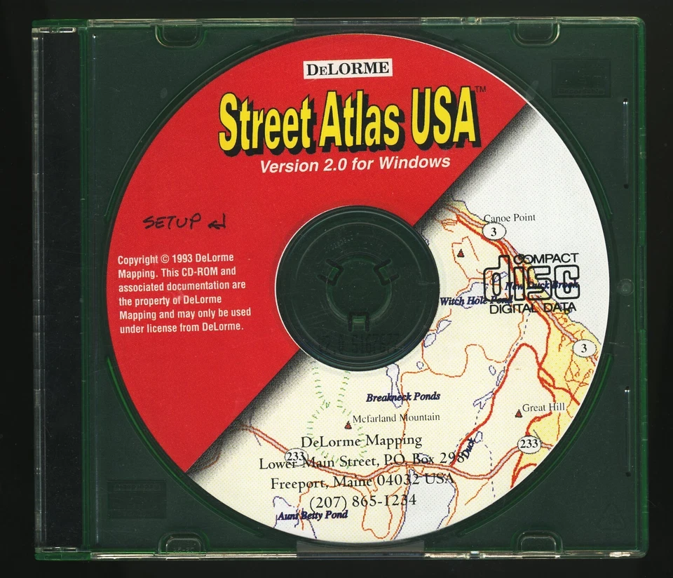 Delorme Street Atlas Usa CD ROM. Version 2.0 for Windows - Image 1 of 1